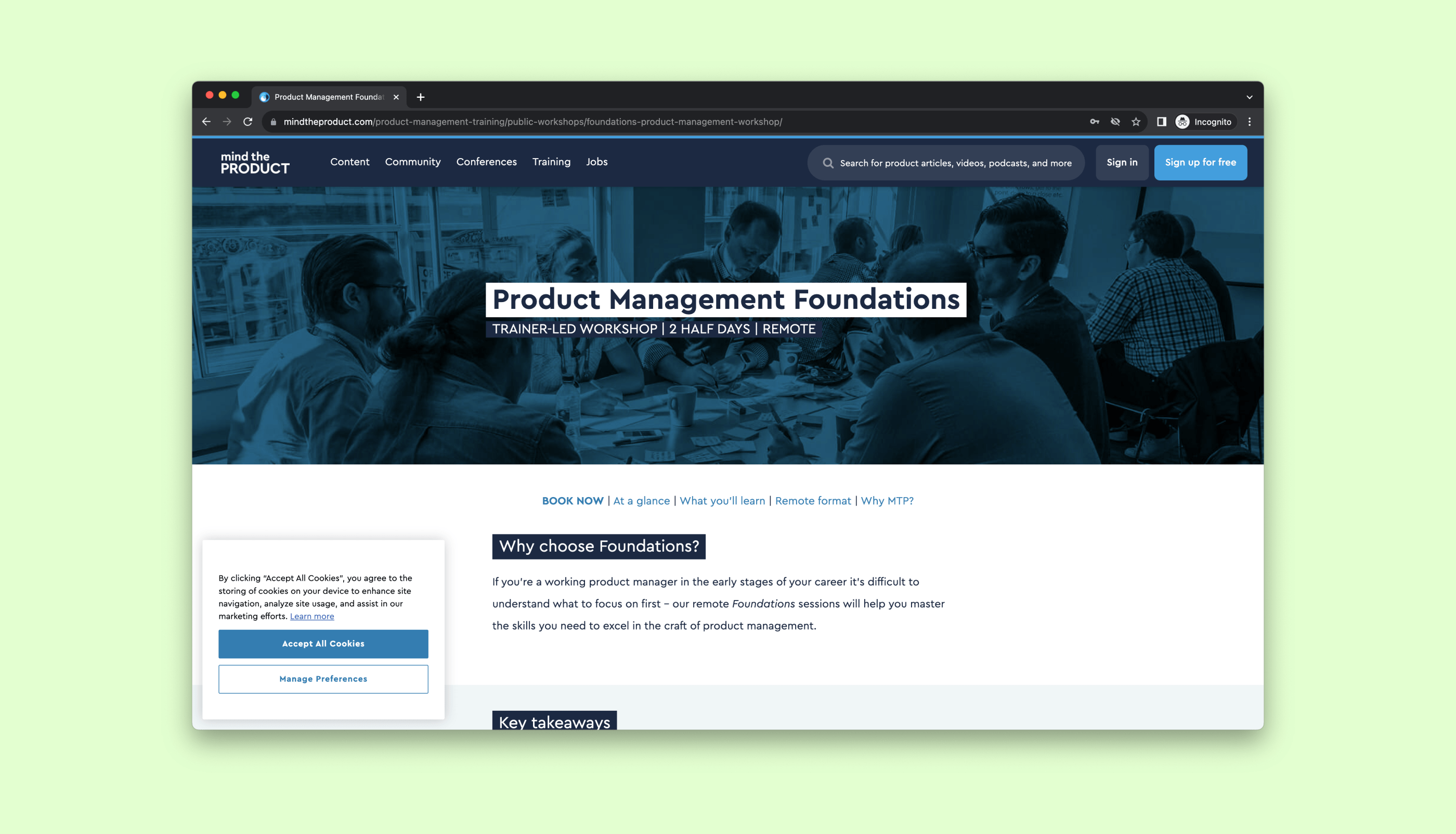 Mind the Product website screenshot