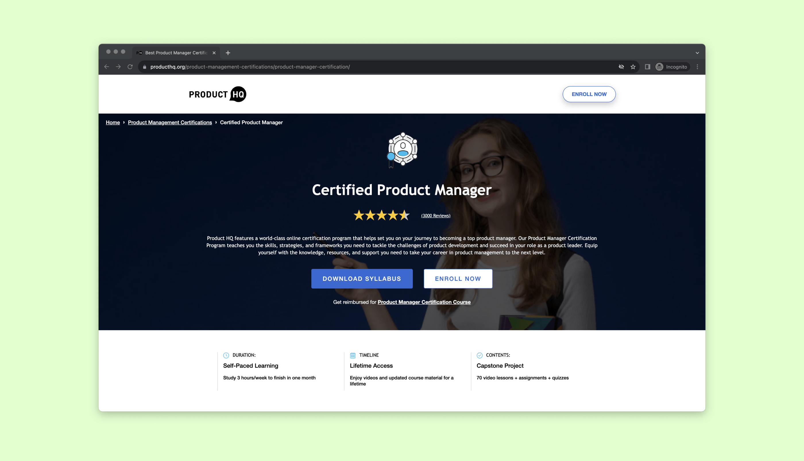 Product HQ website screenshot