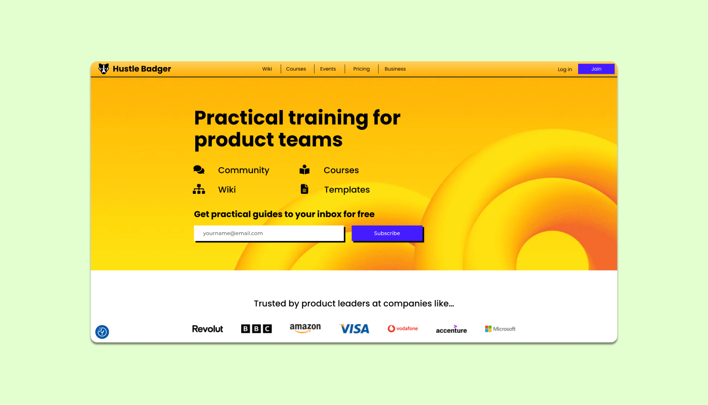 Hustle Badger website screenshot