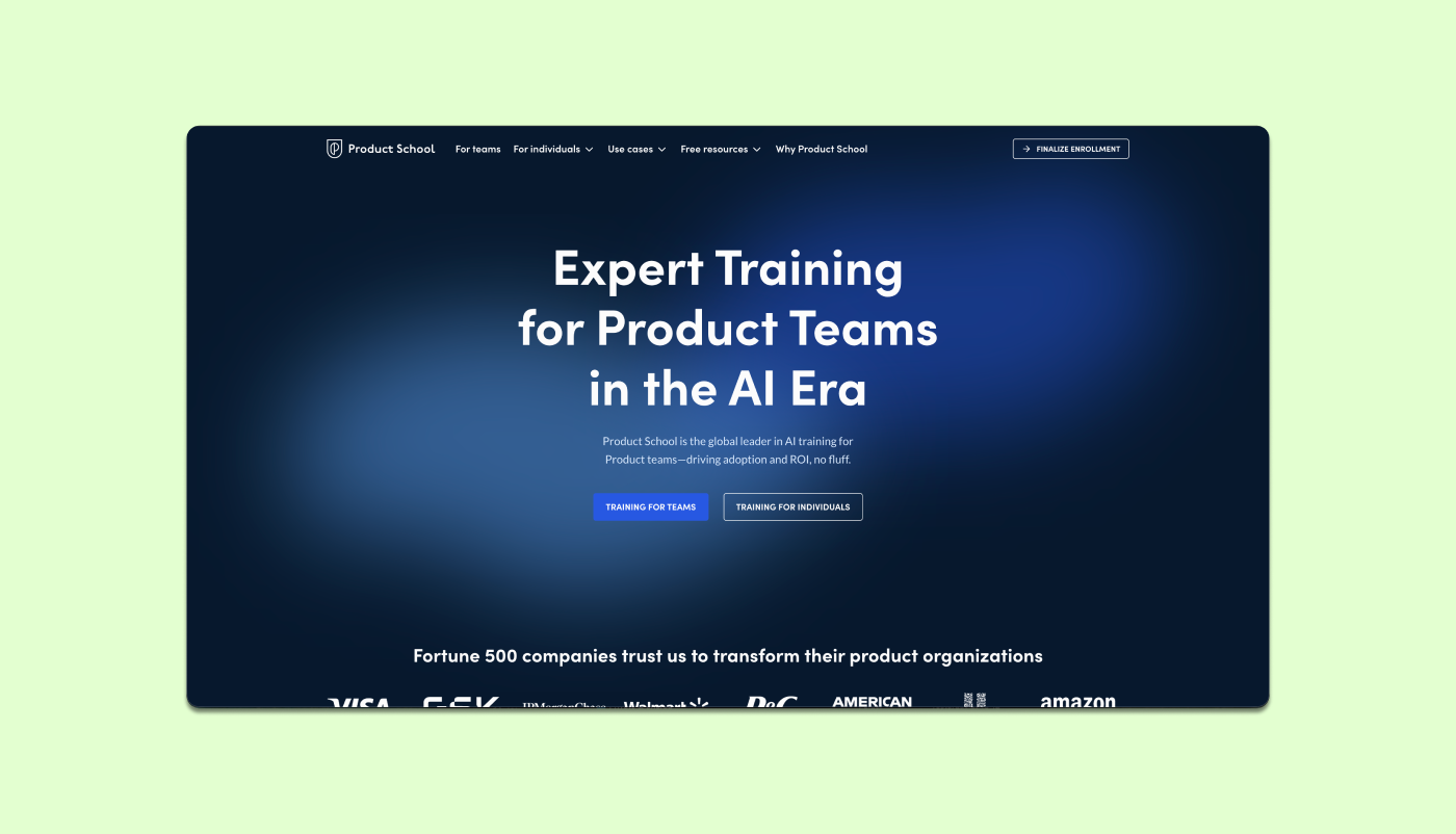 Product School website screenshot