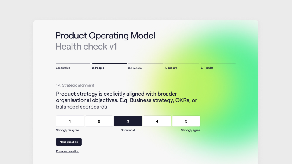 Product Operating Model health check